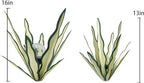 Metal Agave Plant Garden Art, 2 Pack Tequila Rustic Sculpture, Rustic Metal Agave Plants Garden Lawn Home Ornaments, for Yard Stakes, Garden Figurines, Outdoor Patio (2 PCS Green with Light) - color: 2 Pcs Green With Light