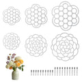 OYEFLY 6Pcs Flower Arrangement Holder,Metal Floral Grid Used for Vase Flower Arrangement Art (4in5in6in6) - color: 4in5in6in6