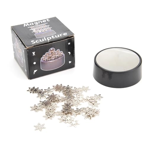 PowerTRC Toy Magnetic Desktop Sculpture (Snowflakes) | Mini Magnetic Art Decoration for Desktop | Fun Stress Relief Office Gift