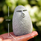 Cute Stone Primitive Man Figurine: Funny Stoneman Statue for Outdoor Decor, Carving Face Garden Home Decoration Fish Tank Ornament - Stone Man A - style: Stone Man A