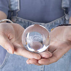 H&D HYALINE & DORA 2.36Inch/60MM Engraved 3D Galaxy Ball Paperweight Crystal Display Globe Full Sphere Glass Paperweight Fengshui with Metal Stand - color: 60mm Galaxy