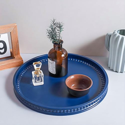 Wehous Large Round Beaded Tray Mold, 10.6in Serving Tray Silicone Molds for Epoxy Resin, Unique Storage Container Concrete Gypsum Resin Casting Molds for Jewelry Trinket Candle Holder Home Ornament - color: Big Round