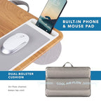 LAPGEAR Home Office Pro Lap Desk with Wrist Rest, Mouse Pad, and Phone Holder - Oak Woodgrain - Fits up to 15.6 Inch Laptops - Style No. 91599 - color: Oak Woodgrain, size: Home Office Pro W/Wrist Rest