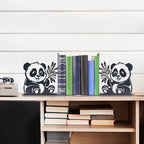 Cute Panda Decorative Bookends - Good Panda Gifts for Girls and Boys Book Ends with - Durable Design, Compact Home Décor Accents