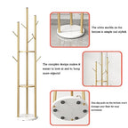 Gold Coat Racks Freestanding with 9 Hooks, Metal Coat Stand with Heavy Marble Base, Entryway Coat Tree Hanger, Purses Racks - style: Coat-13''W
