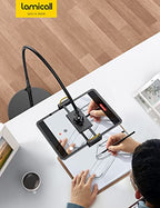 Lamicall Tablet Floor Stand Holder - Gooseneck Tablet Mount for Bed, 63" Adjustable Height & 10.6lb Stable Base, for Gifts: 4.7-13" Tablets, iPad Pro 13/9.7, Air, Mini, Galaxy Tab, Kindle, Phones - color: Black