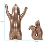Howard Elliott Collection Chipmunk Sculpture, Antique Brass Ceramic Figurine with Metallic Finish, Decorative Accent for Shelf, Table & Living Room Home Decor Display, 7.25 x 4.5 Inch - style: Chipmunk