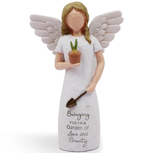 Gardening Gifts for Women, Gift for Gardeners Woman, Garden Gifts Women, Unique Gardening Gift, Garden Angel, Sculpted Hand-Painted Angel Figurine - style: Gardening love angel