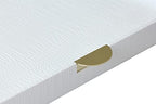HofferRuffer Extra Large Square Serving Tray, Elegant Faux Leather Ottoman Tray with Gold Hardware Handles, Serve Tea, Coffee or Breakfast in Bed, 23.6 x 23.6 inches, White Large Square - color: White, size: 23.6" x 23.6" x 2"