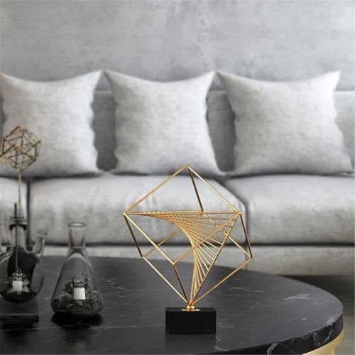 Statue Decorations Minimalist Modern Home Geometric Cube Ornament Light Luxury Nordic Style Alloy Decoration Home Decor Object