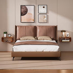 Acrylic Floating Nightstand, Bedside Table, Nightstand Shelf Wall Mounted Bedside Shelf (Dark Brown, Small) - color: Dark Brown