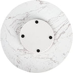 DEAYOU Marble Lazy Susan, Natural Marble Round Tray Turntable Cake Stand, 12" Lazy Susan Cheese Board with Silent Rotating for Serving, Table Display, Cupcake, White, Revolving Cake Leveler Spinner