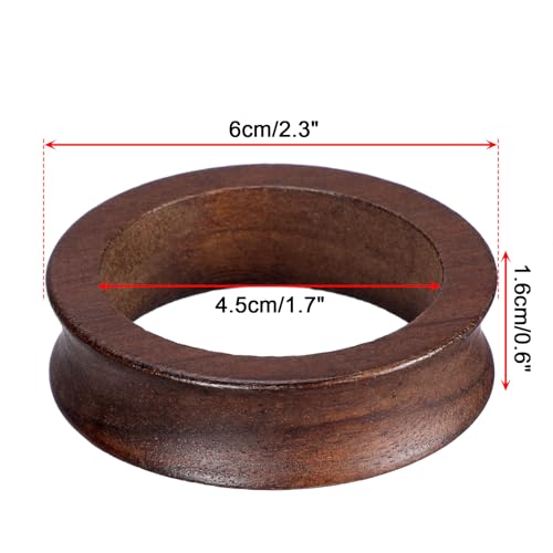 JUXYES Wooden Sphere Holder Display Stand, 3 Pack Small Wood Crystal Ball Stand, Simple Round Display Easel Stands for Crystal Balls, Baseball, Tennis Ball, Stones, Gemstones, Collections, 45mm - color: Brown, size: 1.7" - 3 PCS