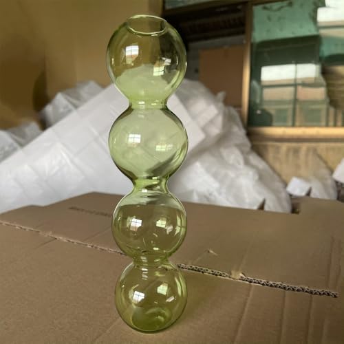 Creative Table Decoration Modern Glass Vase, Simple Hydroponic Flower Pot Living Room Glass Vase(Transparent)