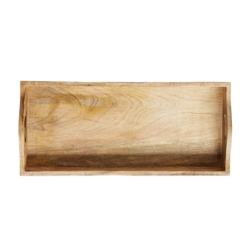 Creative Co-Op Rectangle Mango Wood Trays (Set of 2 Sizes) - style: Tray Set