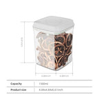 Ankou Food Airtight Containers (1500ml) 1.5 Qt Pop Up Food Formula Container With Lids, Bpa-Free One Button Open Stackable Container for Coffee Tea Brown Sugar Cereals - 8 Labels - Clear - color: 1.5 QT