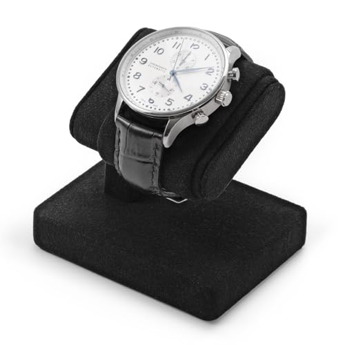 Microfiber Watch Display Stand T-bar Watch Stand Holder Organizer For Men And Women Wristwatch, Bracelet,Storage Display Rack (Black) - color: Black, size: 1 Slot