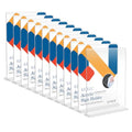 Relx 12 Pack Acrylic Sign Holder 8.5 x 11, Vertical T Shape Plastic Sign Holder with Base, Double-Sided Clear Tabletop Plexiglass Flyer Stands for Restaurant Office Store Home Picture Frame Display - color: 12pack