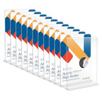 Relx 12 Pack Acrylic Sign Holder 8.5 x 11, Vertical T Shape Plastic Sign Holder with Base, Double-Sided Clear Tabletop Plexiglass Flyer Stands for Restaurant Office Store Home Picture Frame Display - color: 12pack