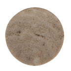 Creative Co-Op Marble Round Soapdish, Beige - color: Beige
