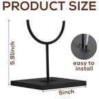2 Pack Metal U-shaped Display Stand for Sword, Knife, Saber, Wands, 6 Inch Adjustable U Top Sword Stand Holder Tabletop Sculptures Display Easel for Long Objects, Black