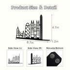 Metal City Skyline Modern Bookends, Tower of London,Big Ben Decoration, London Gifts and Souvenirs - color: London