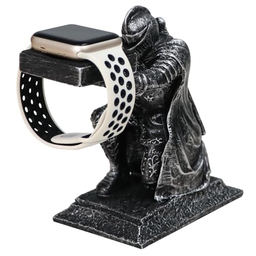 for Apple Watch Charger Stand Holder Compatible with Apple Watch Series Ultra3/Ultra2/11/10/9/8/7/6/5/SE3/SE2(49/46/45/44/42/41/40/38mm) Loyal Knight iWatch Charging Dock, Used as a Tabletop Ornament