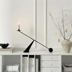 Black Metal Modern Candle Holder Candlestick Holders Decorative Candle Stand, Tapered Candle Holders Home Decoration 19 inch