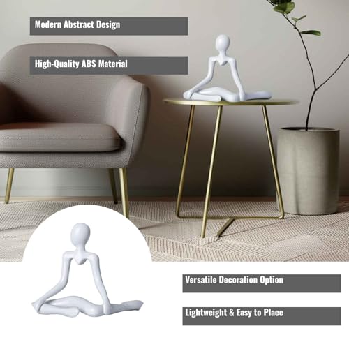 Modern Abstract Sculpture for Home Decor Contemporary Art Statue Minimalist Decorative Figure - color: White