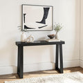 Plank+Beam Solid Wood Console Table, 46 Inch, Sofa Table, Narrow Entryway Table for Hallway, Behind The Couch, Living Room, Foyer, Easy Assembly, Black - color: Black, size: 46" Console Table