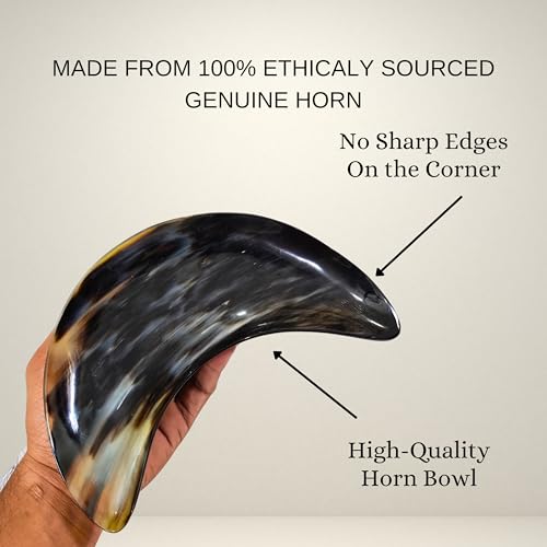 Moon Shape Horn Made Dish Tray for Dining Table Decent Design Decorative Functional Moon Shape Tray to Serve Snack Catch-All Tray-Decor Tray-use as Coffee Table Tray Entryway Farmhouse Décor Bowl