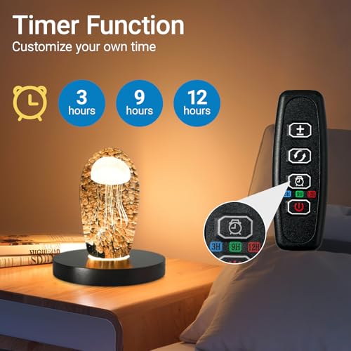 Wood LED Light Base - Crystal Display Base for Glass Art/Acrylic, 3 Light Modes with 10-Level Dimming & Auto Timer (Dark Brown, 5.9 inch) - color: Dark Brown, size: 5.9 inch
