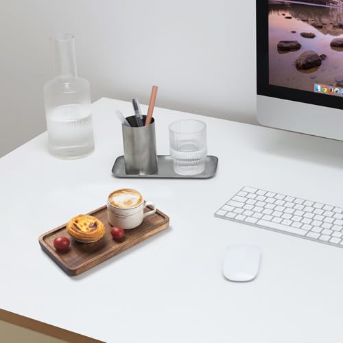 Bathroom Vanity Tray, Bathroom Tray for Counter, Toilet Tank Tray, Wood Bathroom Tray for Organizing and Home Decor (9.8 x 5.1 x 0.8 inch) - size: 9.8" x 5.1" x 0.8"