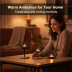 Modern Iron Mesh Candle Holder Set with Bamboo Base, Stylish Dining Table Centerpiece Decor, Lightweight Yet Sturdy Metal Votive & Tea Light Stand for Home Ambiance(Medium) - size: Medium