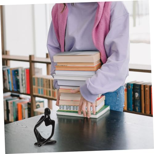 Unomor 3pcs Abstract Thinker Statue Set Modern Resin Sculpture for Office and Home Decor Decorative Figurines for Living Room and Bookshelf Accents
