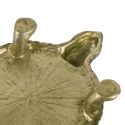NIKKY HOME Gold Turtle Tealight Candle Holders Set of 2, Centerpiece Table Decorations, Decorative Metal Candlesticks Stand for Tea Light Candles