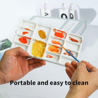 8" Porcelain Watercolor Palette - 14 Well Ceramic Artist Paint Palette with Mixing Tray for Painting and Craft Projects - color: White