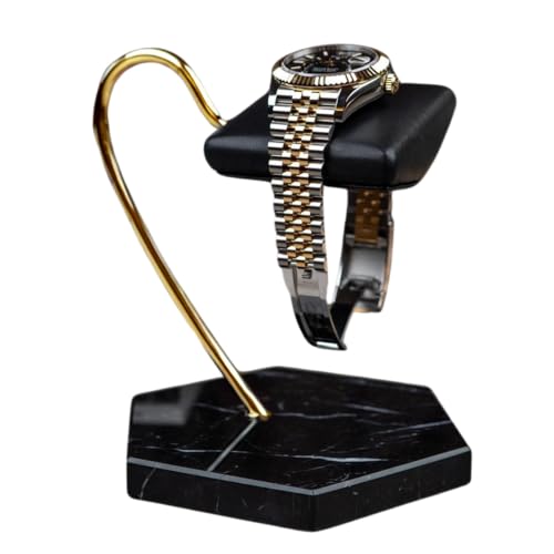 LYS&LYX Watch stand watch display stand watch holder watch Handcrafted watch holder (1-black/glod/black) - color: black/glod/black