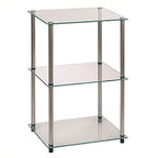 Convenience Concepts Designs2Go Classic Glass Tall 3 Tier End Table, Glass - color: Glass