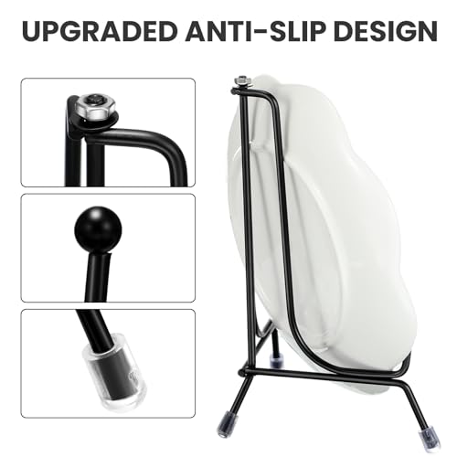 Chumia 18 Pcs Anti Slip Plate Stands for Display, Black Iron Easel Plate Holder Picture Frame Holder Stand for Display Decorative Photo Tabletop Artwork(8 Inch) - size: 8 Inch