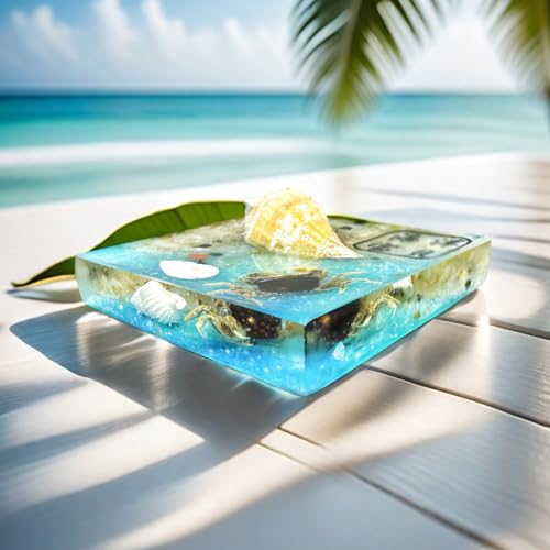 Large Rectangle Silicone Molds Resin Deep Epoxy Mold with Wooden Frame Support for DIY Flower Preservation, Bookends, Home Decor Art and Craft Projects (7.5x5.2x1.9in) - color: 7.5x5.2x1.9in