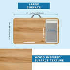 LAPGEAR Home Office Lap Desk with Device Ledge, Mouse Pad, and Phone Holder - Oak Woodgrain - Fits up to 15.6 Inch Laptops - Style No. 91589 - color: Oak Woodgrain, size: Home Office