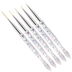 Nail Dotting Tools Kit - 10 Pcs, 5 Double-end Tools, 5 Nail Liner Brushes - color: c-10pcs