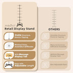 ANBOXIT Retail Display Stand, Rotating Display Rack for Earring Keychains Jewelry Vendor Events & Stores, 7 Tier Movable and Adjustable 1 PCS - Black
