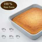 Non-Stick Square Cake Pan 9x9, Non-Toxic Lnorganic Ceramic Coating, Ceramic Square Baking Pan, Brownie Pan for Oven - size: cake pan 9x9"