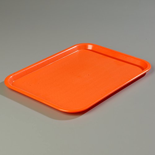Carlisle FoodService Products CT121624 Café Standard Cafeteria / Fast Food Tray, 12" x 16", Orange - color: Orange
