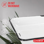 Red Co. 11 x 9 Enamelware Metal Classic 2 Quart Rectangular Serving Tray, Distressed White/Black Rim - color: Distressed White/Black Rim