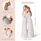 Storieme Mom Birthday Gifts from Daughter: Mother Daughter Back Hug Resin Figurine Keepsake - Unique Gift for Mama on Mothers Day Christmas - style: Support