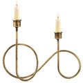 Twisted Brass Style Candle Holder, Candlestick Holder for Table Decoration, Holiday, Wedding, Housewarming - size: Size A
