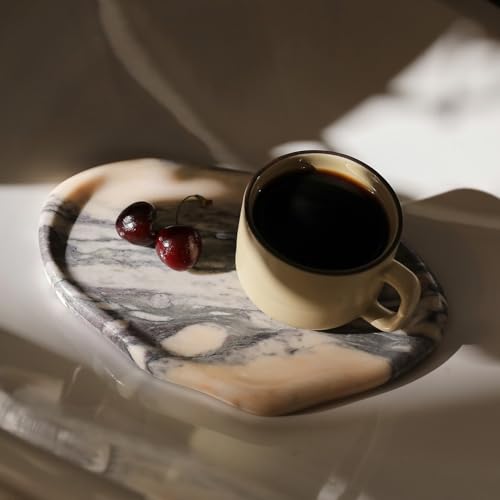 Natural Marble Cloud Shape Jewelry Tray, Key Tray For Entryway Table, Jewelry Dish Trinket Tray for Home Décor, Ring Holder for Women Gift, 10"(25cm) X 6.3"(16cm) - size: 10"(25cm) X 6.3"(16cm)